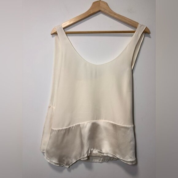 3.1 PHILLIP LIM Asymmetrical Silk Tank Top size 4 - Picture 3 of 10